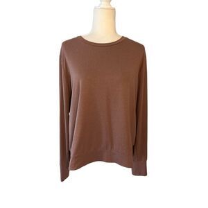 Lukka deep mauve super soft crewneck long sleeve knit top - L
